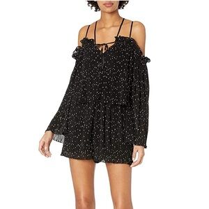 Chic Black and White Star Romper